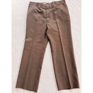 Vintage Leeds pants tailored trousers straight leg USA business casual brown
